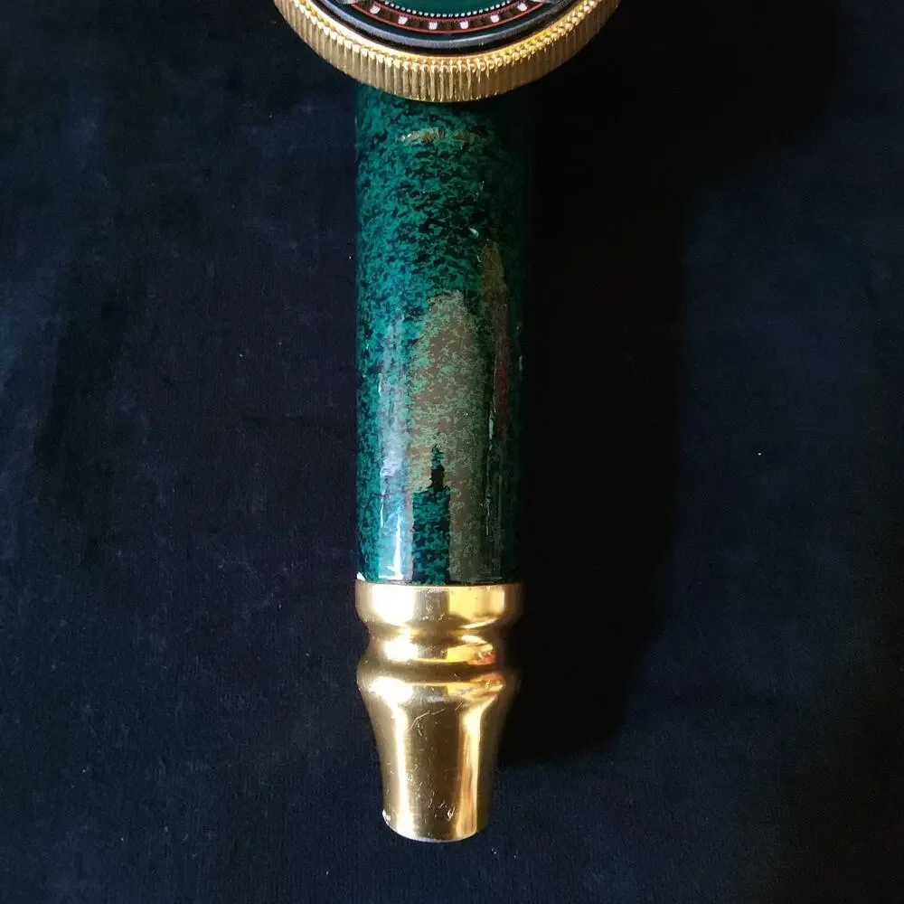 Rare Bare Knuckle Stout Home Bar Beer Tap Handle Anheuser Busch Green & Gold
